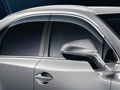 Дефлекторы окон c хромированной полосой для Lexus NX 2014-2021, (оригинал) (Lexus) (08162-78820)