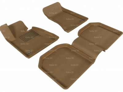 Коврики салона 3D LUX Sotra для BMW 7** E66 2002-2008, 2 ряда 5 частей, серый цвет