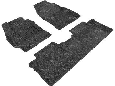 Коврики салона 3D LUX Sotra для Toyota Corolla (для Europe) 2013- н.в., 2 ряда 3 части, чёрный цвет