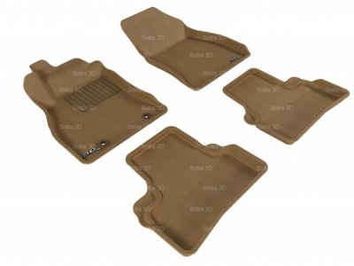 Коврики салона 3D LUX Sotra для Nissan Juke 2010-н.в., 2 ряда 5 частей, чёрный цвет