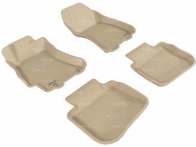 Коврики салона 3D LUX Sotra для Subaru Outback 2009-2014, 2 ряда 5 частей, чёрный цвет