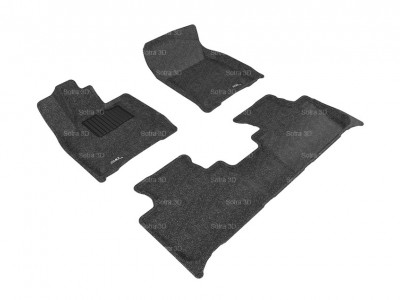 Коврики салона 3D LUX Sotra для Lexus RX350/450 (AL2) 2015-н.в., 2 ряда 3 части, чёрный, серый и бежевый цвет