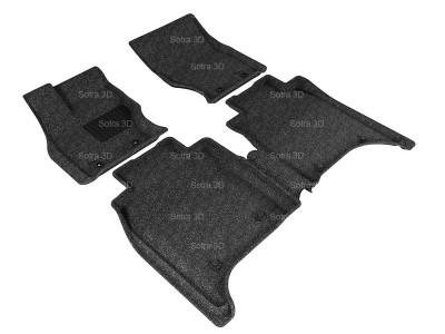 Коврики салона 3D LUX Sotra для Land Rover Range Rover Autobiography Long (без консоли) 2013-н.в., 2 ряда 5 частей, чёрный цвет