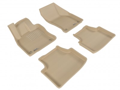 Коврики салона 3D LUX Sotra для Skoda Octavia III 2013-н.в., (A7) 2 ряда 5 частей, чёрный цвет