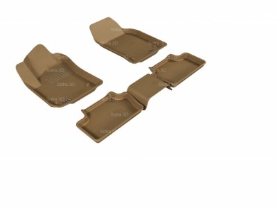 Коврики салона 3D LUX Sotra для Opel Zafira B 2005-н.в./ Opel Astra H 2004-2010, 2 ряда 5 частей, чёрный цвет