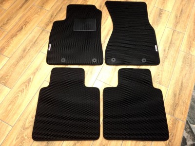 Коврики в салон из EVA (шестиугольник) для Audi A8 D2 Long Base 1999-2002, к-т 4 шт., цвет: чёрный (au-a8-d2-lb-1999-2002-ek)