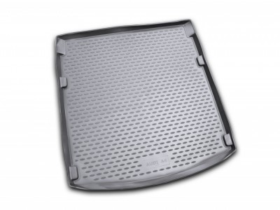 Коврик в багажник Novline для  AUDI A-4 2007-2015, сед. (полиуретан; чёрный; серый)