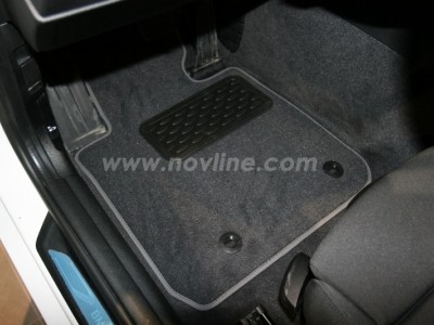 Коврики в салон (Novline) для BMW 1 F20 2011-2015, 4 шт. (текстиль, чёрные, серые, бежевые)