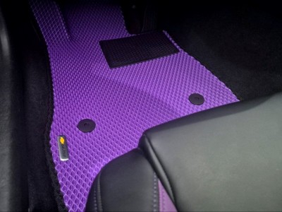 Коврики в салон из EVA (ромб) Chevrolet Camaro 6G 2016-2023, к-т 5 шт., цвет: фиолетовый (ch-ca-6g-2016-ek)