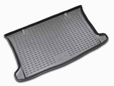 Коврик в багажник Novline для CHEVROLET Aveo 5D 2003-2010, хб. (полиуретан; чёрный; серый)
