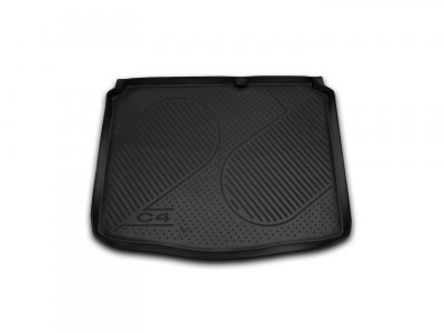 Коврик в багажник Novline для CITROEN C4 2004-2010, хб. (полиуретан, чёрный, серый)