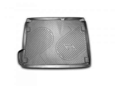 Коврик в багажник Novline для CITROEN C4, 2010-2013., хб. (полиуретан, чёрный, серый)