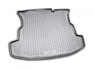 Коврик в багажник Novline для FIAT Albea 2002-н.в., сед. (полиуретан, чёрный)