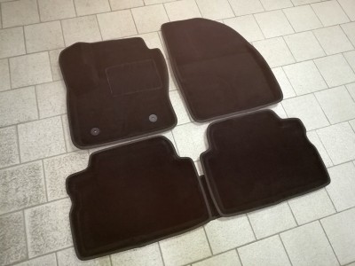 Коврики салона 3D Seintex для Ford Kuga 2008-2012, 2 ряда 5 частей, чёрный, серый и бежевый цвет