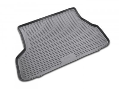 Коврик в багажник Novline для HYUNDAI Accent II 2000-2005, сед. (полиуретан, чёрный, серый)
