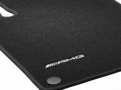 AMG коврики салона велюровые черные для Мерседес A class W176 2012-н.в., B class W246 2011-2014, CLA class C117 X117 2013-н.в., GLA class X156 2014-н.в., 4 шт, 1 шт.